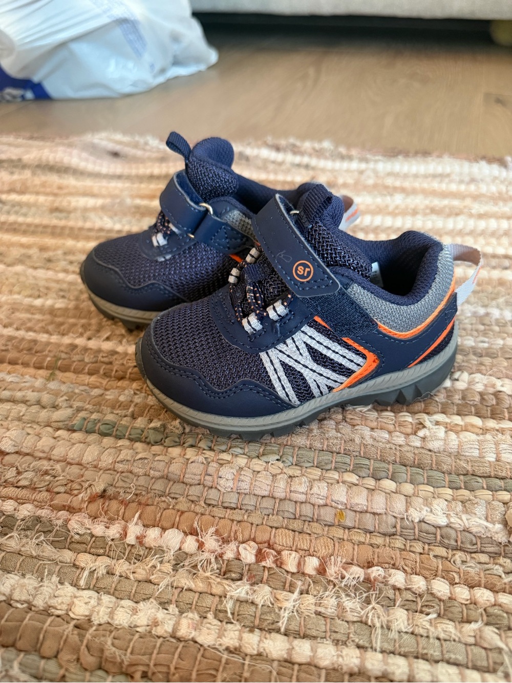 Stride Rite 360 Toddler Sneakers - Navy/Orange, size 5